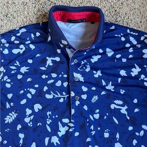 Greyson Golf Polo Shirt Medium Floral Bethel University Royals Minnesota